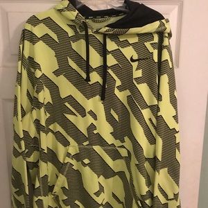 Bright highlighter yellow Nike hoodie, like new